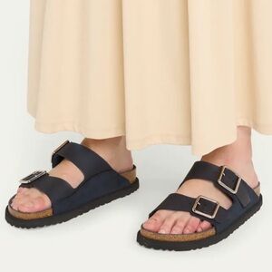Birkenstock 1774 Arizona Milky Suede PVC Sandals